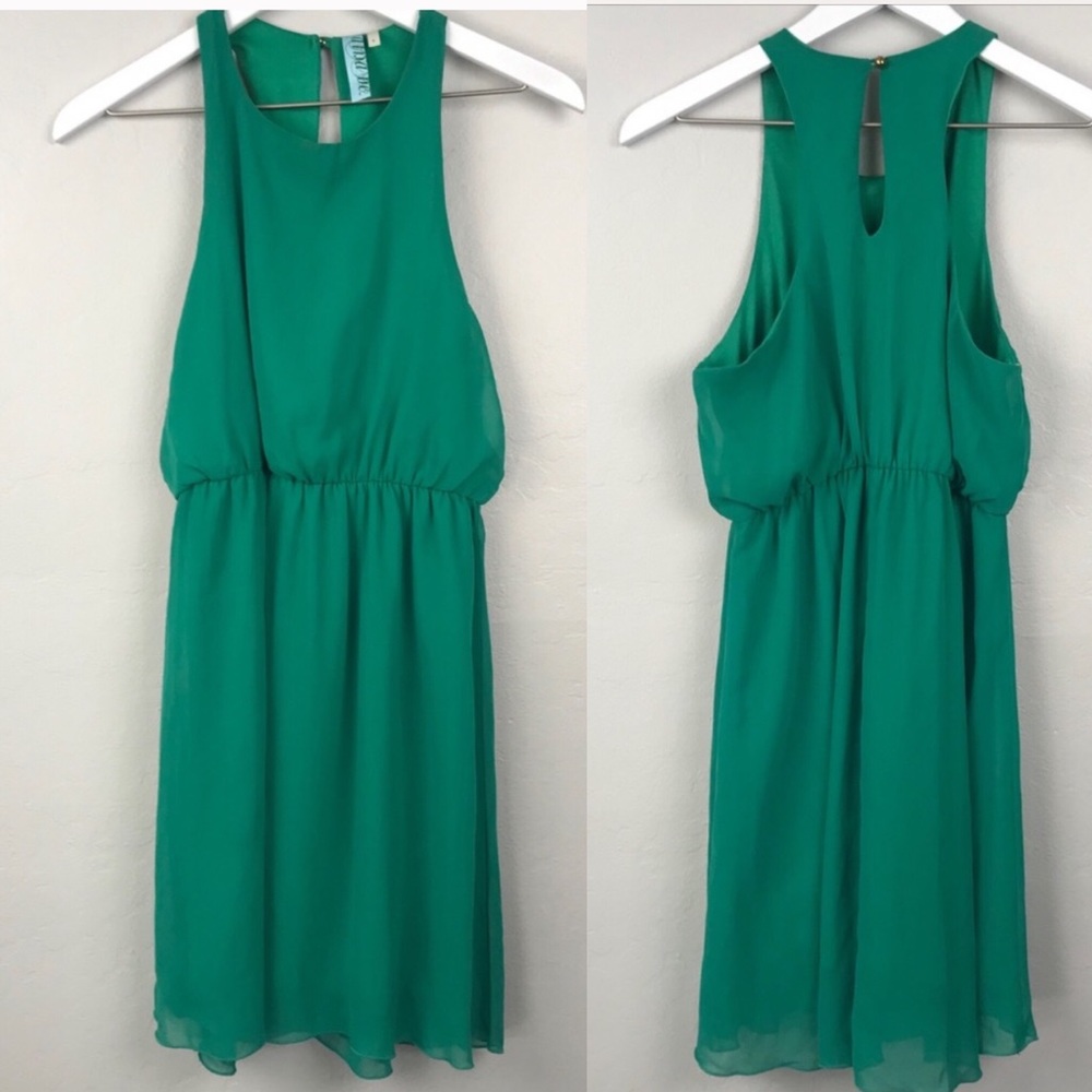 Dina Be Kelly size S Heather green midi dress